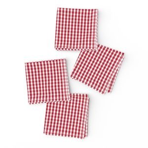 Small USA Flag Red and White Gingham Checks Interior Collection Design Collection red and white napkins design