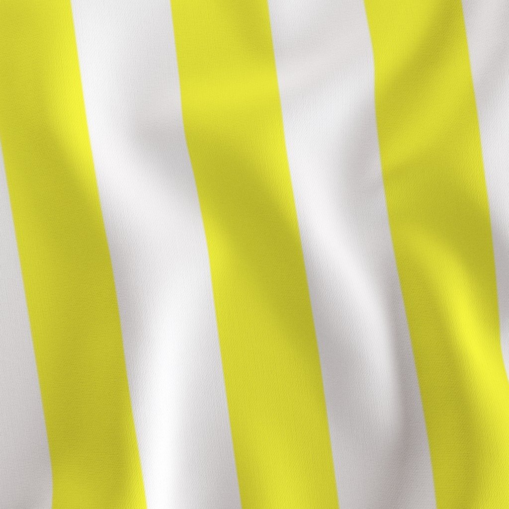 Florida Sunshine Yellow Vertical Tent Stripes Florida Colors of the Fabric design fabric