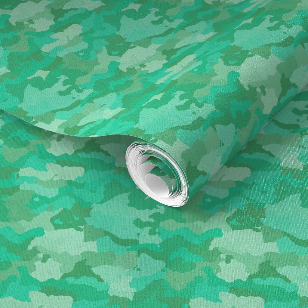 Small Sea Mint Camo Camouflage Pattern Wallpaper mint green wallpaper
