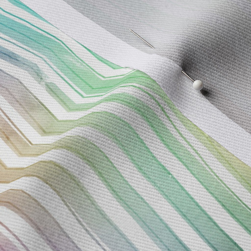 Bright Pastel Watercolor Vertical Stripes and Lines Fabric pastel lines fabric