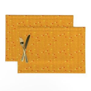 Indian Corn Kernels in Autumn Yellow Orange and Brown for Thanksgiving Design Collection Home Decor Collection indian corn placemat design