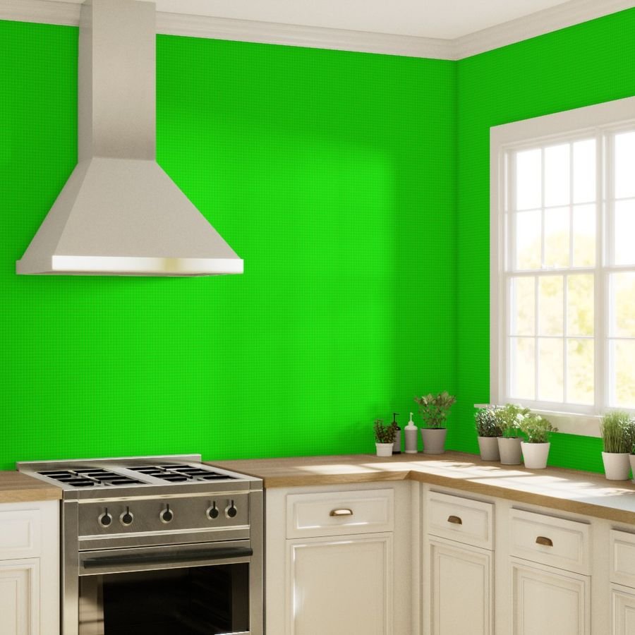 Yellow on Green on Lemon and Lime Grid 1/2 inch Wallpaper check wallpaper