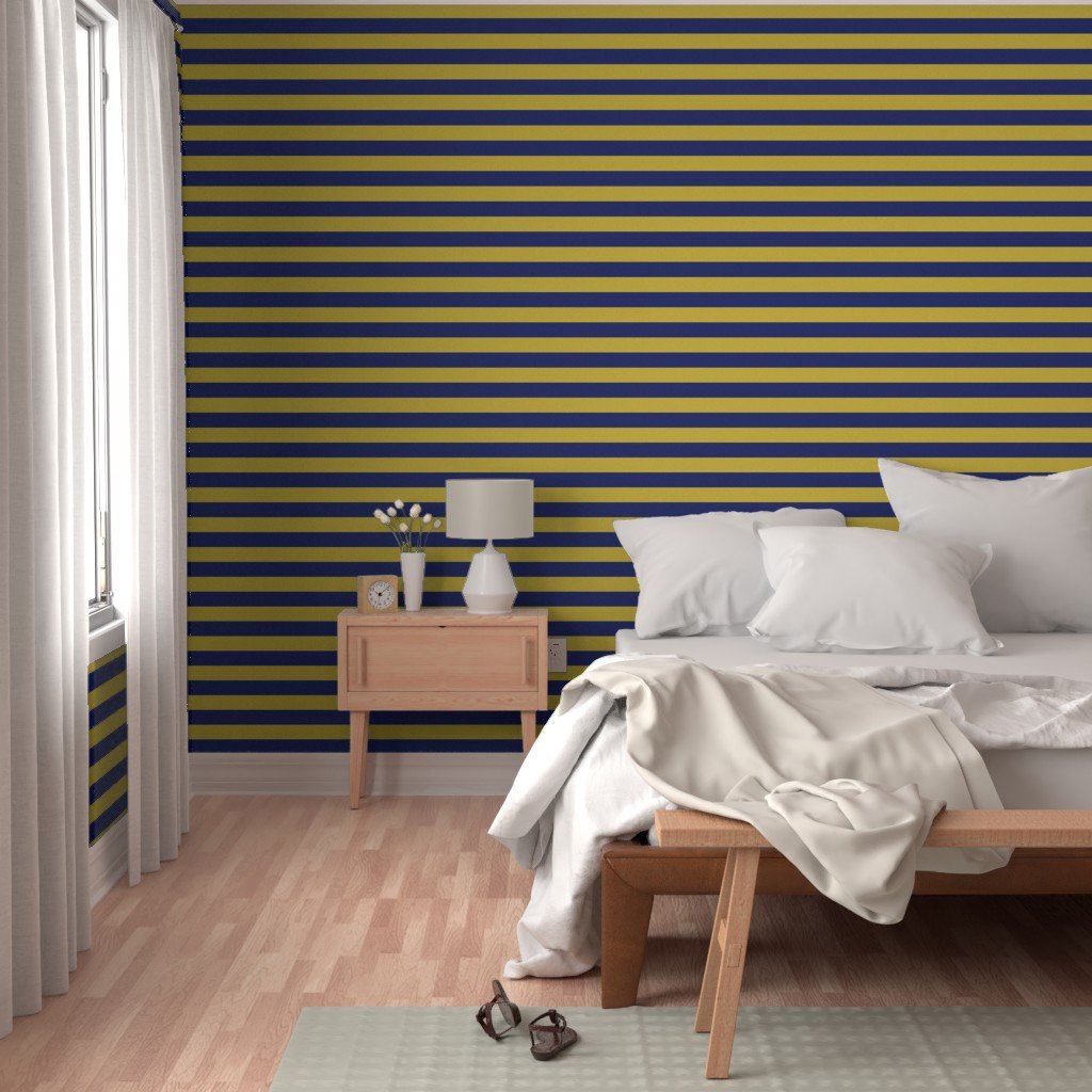 Arizona State Blue and Old Gold Horizontal Stripes Wallpaper blue and gold wallpaper