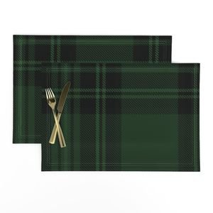 Jumbo Hunter Green Christmas Stewart Tartan Design Collection Decor Collection green tartan placemat design