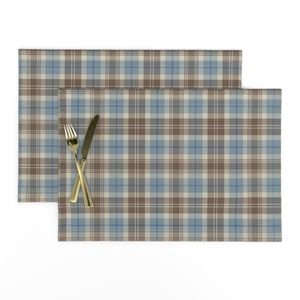 Cream with Beige and Blue French Provincial Tartan Home Decor Collection Design Collection french provincial placemat design