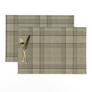 Yellow Gold Vintage Christmas Tartan Plaid Decor Collection Home Styling Collection vintage tartan placemat design