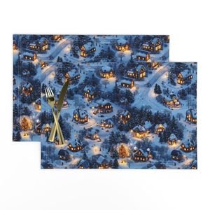 Snowy Twilight - Night Before Christmas Home Decor Collection Home Decor Collection holiday placemat design