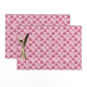 Small Pink Croc Texture Handbag Fashion Repeat Pattern Design Collection Design Collection handbag pattern placemat design