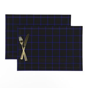 Navy and Black 2 Inch Grid Home Styling Collection Home Styling Collection cool tone placemat design