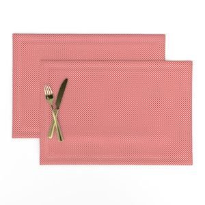 Red Spots on Rose 1/4 Inch Spacing Decor Collection Decor Collection small scale placemat design