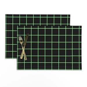 Mint Green and Black 2 Inch Grid Home Decor Collection Design Collection graphic grid placemat design