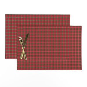 Christmas Berry Red and Green Tartan with Beige and White Lines Home Styling Collection Decor Collection christmas green placemat design