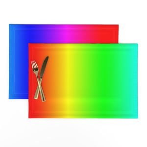Bright Neon Rainbow Ombre Shade Design Collection Home Decor Collection holographic placemat design