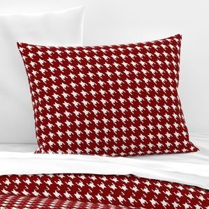 Large Dark Christmas Candy Apple Red Houndstooth Check Home Styling Collection Home Decor Collection red houndstooth pillow sham design