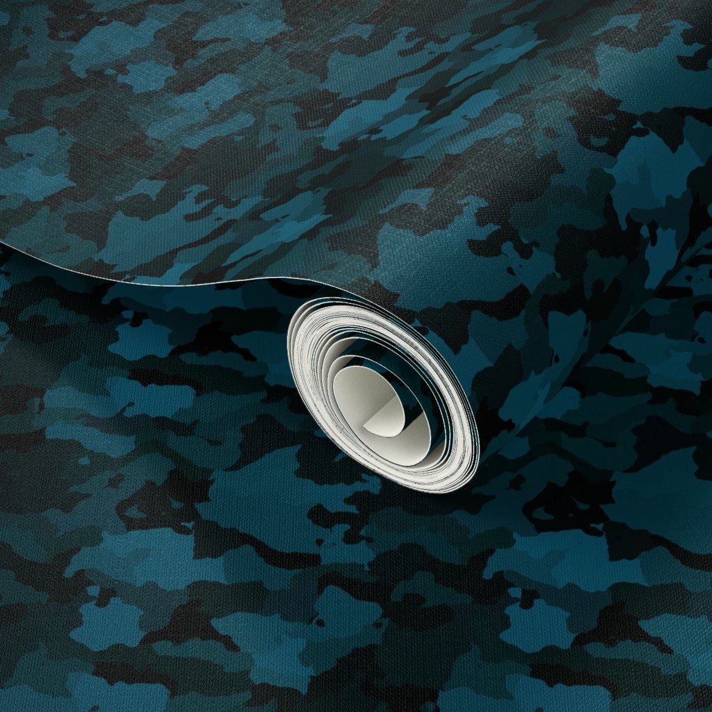 Small Navy Blue Naval Marine Camo Camouflage Pattern Wallpaper navy blue wallpaper