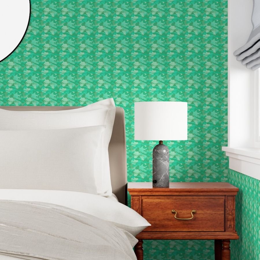 Small Sea Mint Camo Camouflage Pattern Wallpaper mint green camo wallpaper