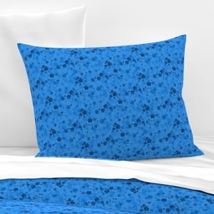 Classic Blue Pastel Watercolor Cherry Blossom Flowers and Vines Home Styling Collection Interior Collection rainbow vines pillow sham design