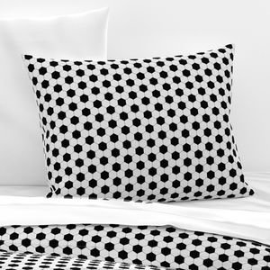 Mini Classic Soccer Football Hexagonal Black and White Seamless Print Design Collection Home Decor Collection hexagon print pillow sham design