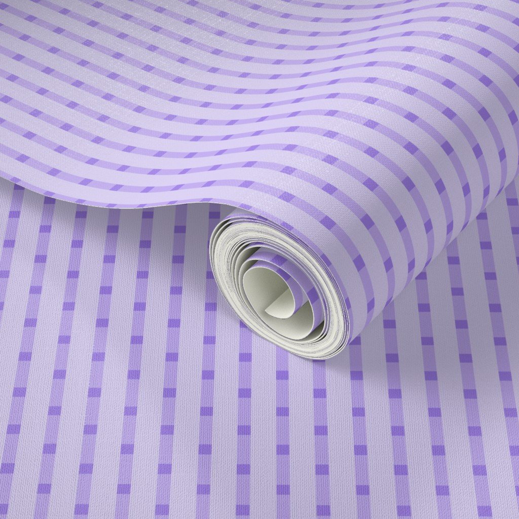 Puckered Seersucker-look Pin Stripes in Shades of Lilac Wallpaper shades of lilac wallpaper