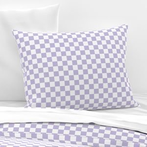 One Inch Checks in Springtime Lavender and White Home Decor Collection Home Styling Collection one inch pillow sham design