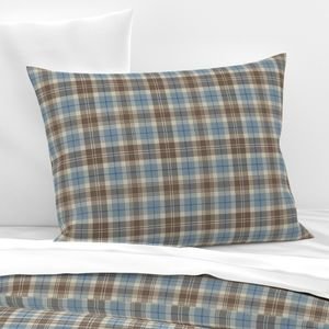 Cream with Beige and Blue French Provincial Tartan Home Decor Collection Design Collection old color tartan pillow sham design