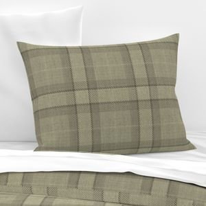 Yellow Gold Vintage Christmas Tartan Plaid Decor Collection Home Styling Collection wethered tartan pillow sham design