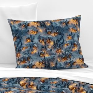 Night Before Christmas - Winters Whisper Home Styling Collection Decor Collection christmas pillow sham design