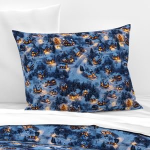 Snowy Twilight - Night Before Christmas Home Decor Collection Home Decor Collection charm pillow sham design