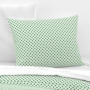 Green Spots on White 1 Inch Spacing Design Collection Home Decor Collection polka dots pillow sham design