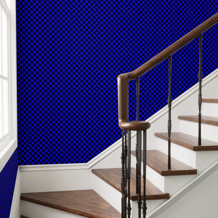 Black and Blue 1 Inch Check Wallpaper cool tone wallpaper