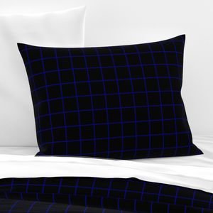 Navy and Black 2 Inch Grid Home Styling Collection Home Styling Collection geometric grid pillow sham design