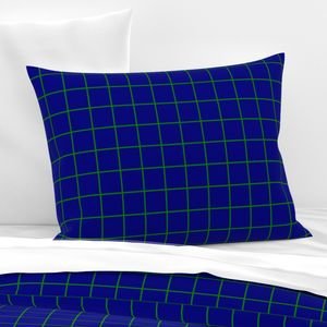 Green and Navy 2 Inch Grid Home Styling Collection Home Styling Collection green grid pillow sham design