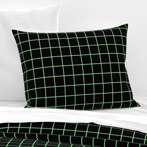 Mint Green and Black 2 Inch Grid Home Decor Collection Design Collection mint green pillow sham design