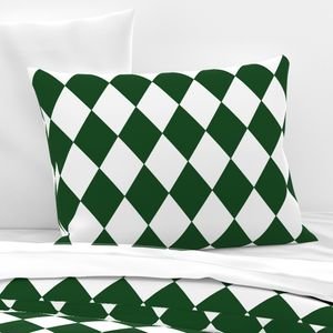 Hunter Green Modern Diamond Pattern Decor Collection Home Styling Collection hunter green pillow sham design