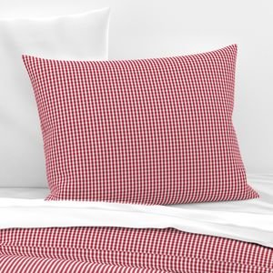 Small USA Flag Red and White Gingham Checks Interior Collection Design Collection american checks pillow sham design