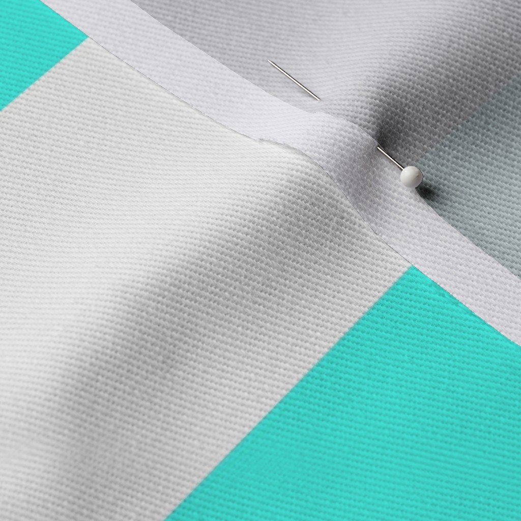 South Beach Art Deco Aqua Horizontal Tent Stripes Florida Colors of Fabric art deco fabric