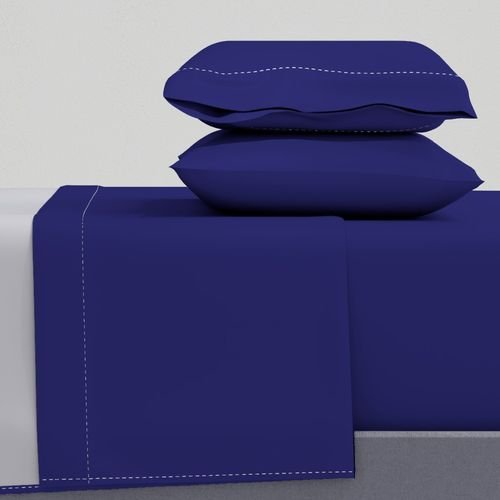 Adriatic Sea Blue Solid Color Design Collection Home Styling Collection solid blue color sheet set design