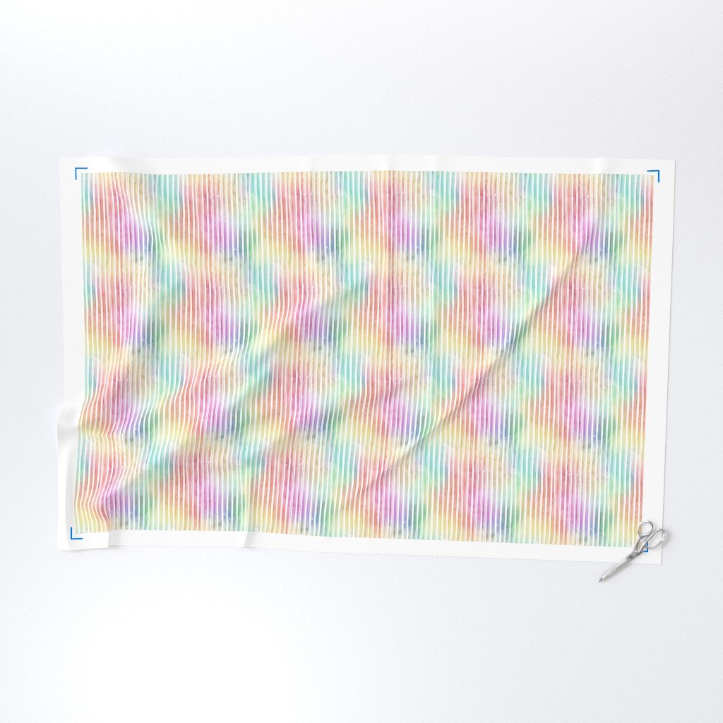 Bright Pastel Watercolor Vertical Stripes and Lines Fabric pastel stripes fabric