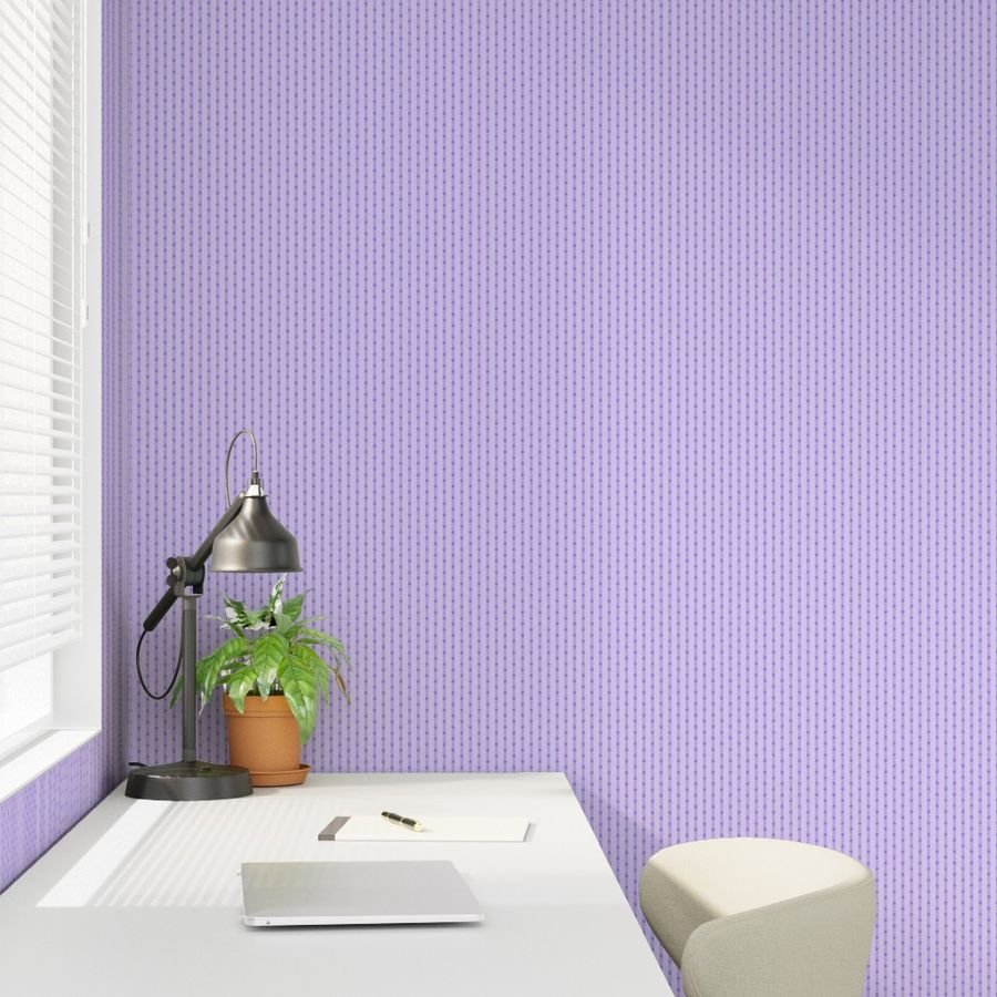 Puckered Seersucker-look Pin Stripes in Shades of Lilac Wallpaper thin stripes wallpaper