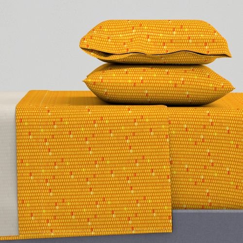 Indian Corn Kernels in Autumn Yellow Orange and Brown for Thanksgiving Design Collection Home Decor Collection autumn corn sheet set design