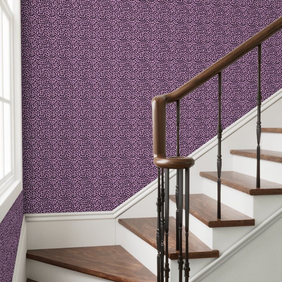 Small Purple Pink Leopard Print Wallpaper small purple spots wallpaper