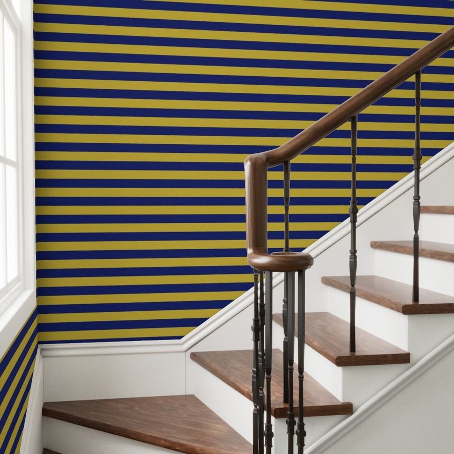 Arizona State Blue and Old Gold Horizontal Stripes Wallpaper blue gold stripes wallpaper