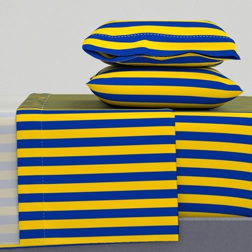 School Colors Vertical One Inch Stripe Blue and Gold Mairemont HS Interior Collection Home Styling Collection mariemont colors sheet set design