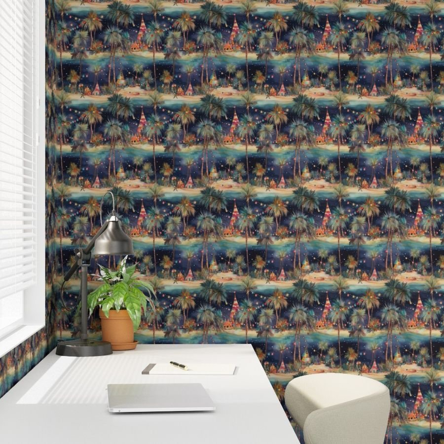 Florida Christmas Party Watercolor Wallpaper watercolor florida wallpaper
