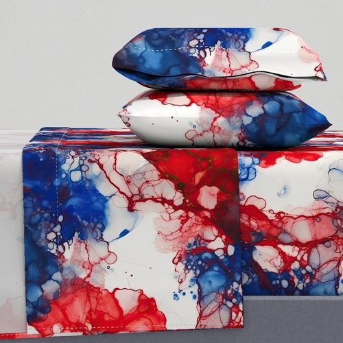 Red White and Blue Alcohol Ink American Patriotic Flag Colors Alcohol Ink Design Collection Home Styling Collection swirling pattern sheet set design