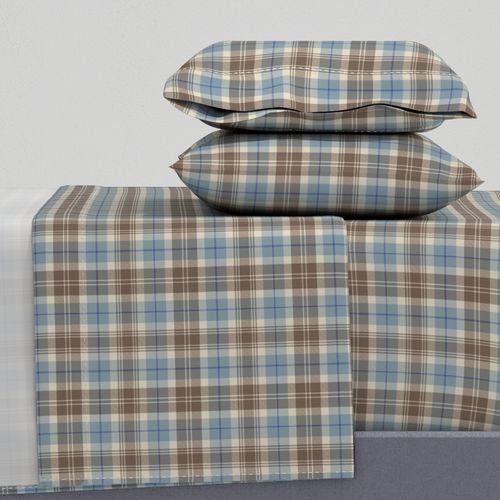 Cream with Beige and Blue French Provincial Tartan Home Decor Collection Design Collection provincial tartan sheet set design
