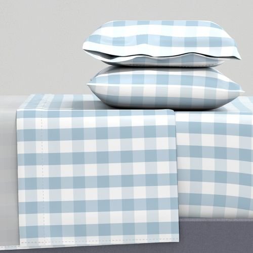 Sky Blue and White French Provincial Winter Gingham Check Home Styling Collection Interior Collection gingham pillows sheet set design