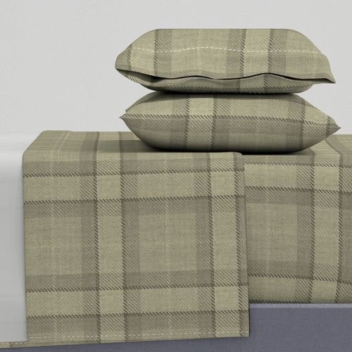 Yellow Gold Vintage Christmas Tartan Plaid Decor Collection Home Styling Collection yellow gold sheet set design