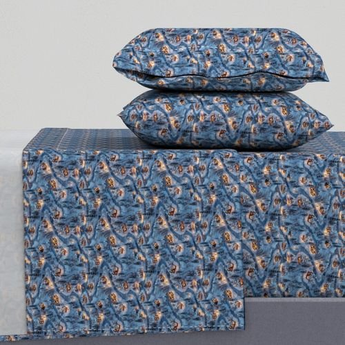 Small Scale Evening Glow - Night Before Christmas Interior Collection Decor Collection quiet sky snowy sheet set design