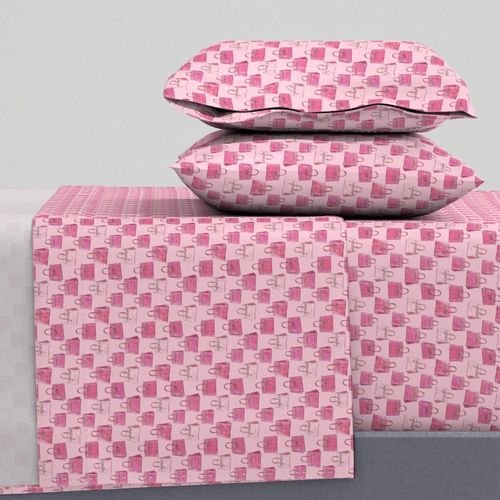 Small Pink Croc Texture Handbag Fashion Repeat Pattern Design Collection Design Collection small scale sheet set design